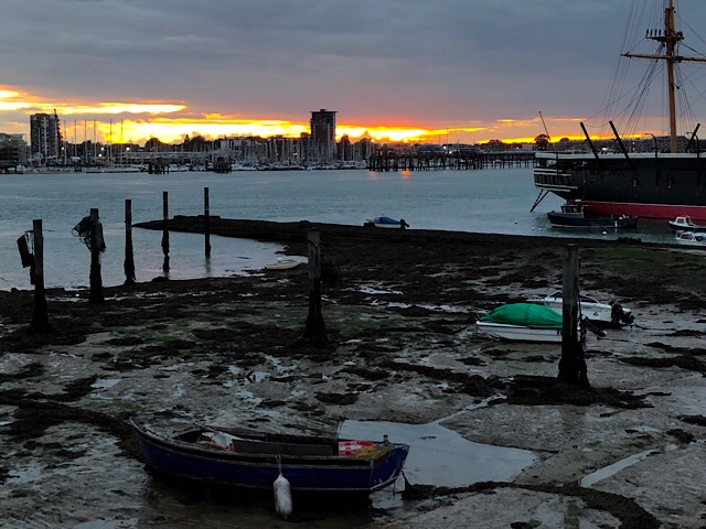 Sunset at Portsmouth Harbour